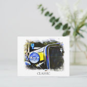 Carte Postale *~* Classique Peinture Antique Vintage Voiture For (Debout devant)