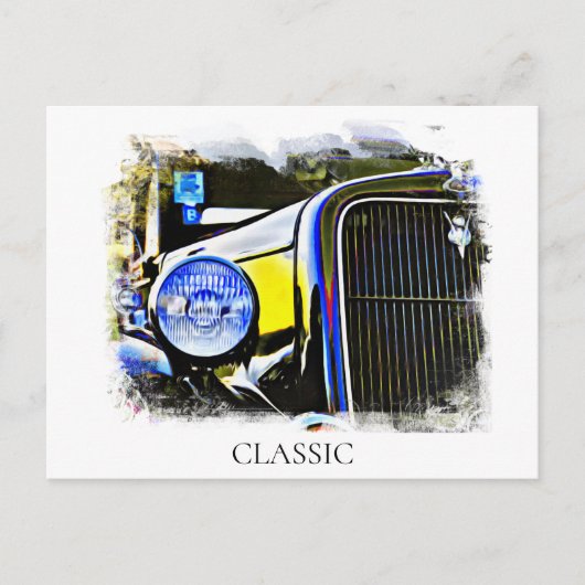Carte Postale *~* Classique Peinture Antique Vintage Voiture For (Devant)