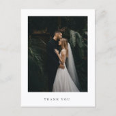 Carte Postale Classique Photo de Mariage Formel Merci Éternel (Devant)