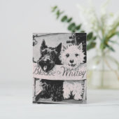 * Carte Postale classique Pretty Poochies Rose * (Debout devant)