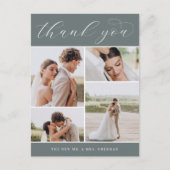 Carte Postale Classique quatre | Merci de Mariage multiphoto (Devant)