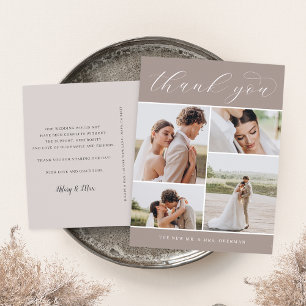 Carte Postale Classique Quatre Remerciement de mariage multi-p
