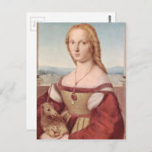 Carte Postale Classique Raphael Lady et Unicorn (Devant / Derrière)