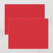 Carte postale classique rouge brillant pour messag (Devant / Derrière)