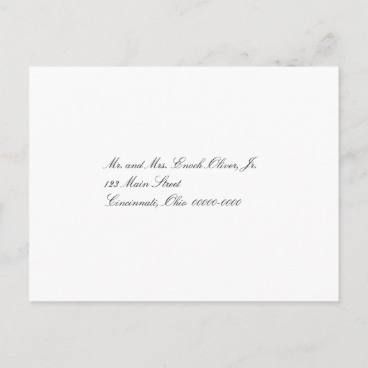 Carte postale classique RSVP Damask (Dos)