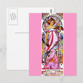 Carte postale classique/Vintage-Alphonse Mucha 60 (Devant / Derrière)