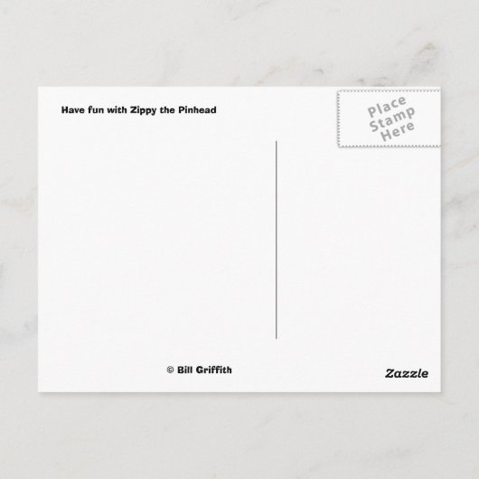 Carte postale classique Zippy (Dos)