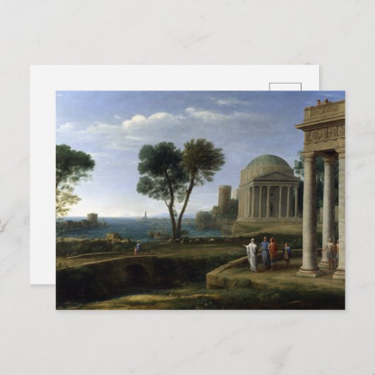 Carte Postale Claude Lorrain Paysage avec Aeneas à Delos (Devant / Derrière)