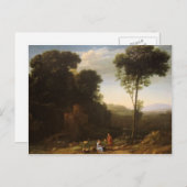 Carte Postale Claude Lorrain - Paysage pastoral avec moulin (Devant / Derrière)