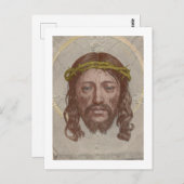 Carte Postale Claude Mellan’s Face of Christ 1649 engraving (Devant / Derrière)