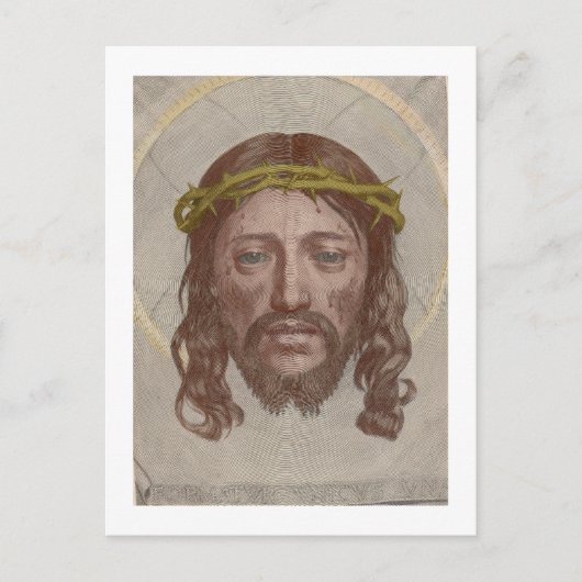Carte Postale Claude Mellan’s Face of Christ 1649 engraving (Devant)