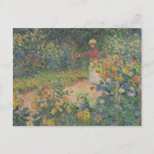Carte Postale Claude Monet 1895 Vintage dans le jardin