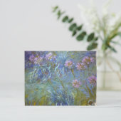 Carte Postale Claude Monet - Agapanthus Peinture De Fleurs Class (Debout devant)