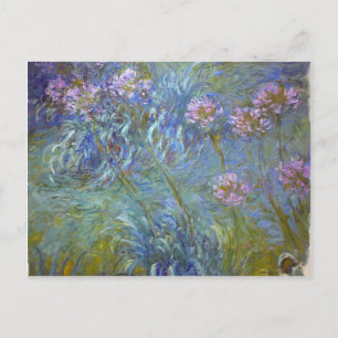 Carte Postale Claude Monet - Agapanthus Peinture De Fleurs Class