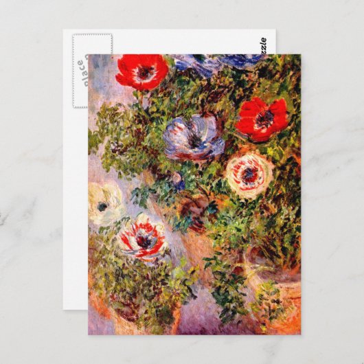 Carte Postale Claude Monet Anemonen (Devant / Derrière)