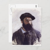 Carte Postale Claude Monet - Autoportrait à Beret 1886 (Devant / Derrière)