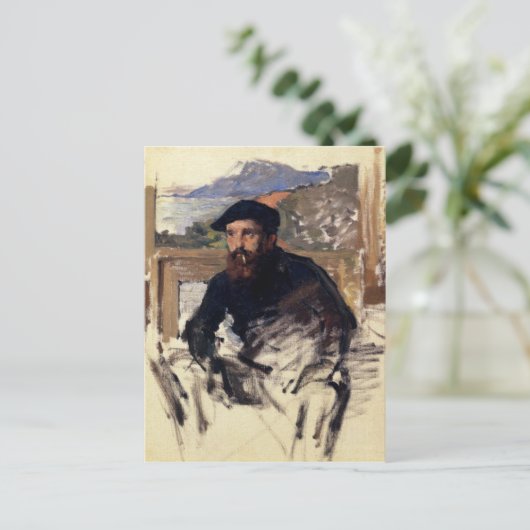 Carte Postale Claude Monet Autoportrait dans son Atelier (Debout devant)