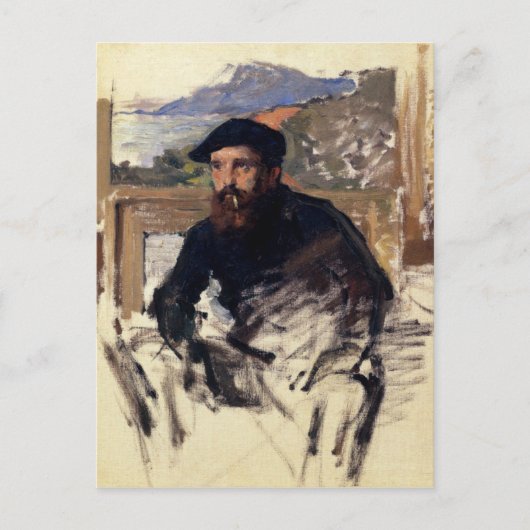 Carte Postale Claude Monet Autoportrait dans son Atelier (Devant)