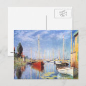 Carte Postale Claude Monet : Bateaux de plaisance à Argenteuil (Devant / Derrière)