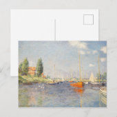 Carte Postale Claude Monet. Bateaux rouges, Argenteuil (Devant / Derrière)