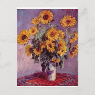 Carte Postale Claude Monet Bouquet de tournesols