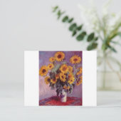 Carte Postale Claude Monet Bouquet de tournesols (Debout devant)