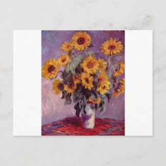 Carte Postale Claude Monet Bouquet de tournesols