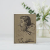 Carte Postale Claude Monet Caricature de Jules Didier c. 1860 Te (Debout devant)