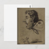 Carte Postale Claude Monet Caricature de Jules Didier c. 1860 Te (Devant / Derrière)