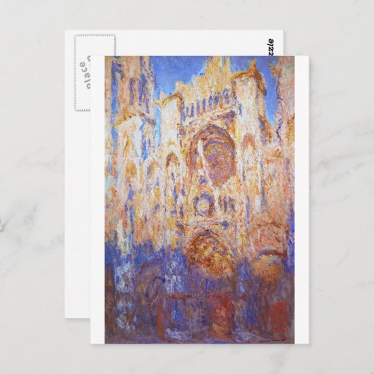 Carte Postale Claude Monet - Cathédrale de Rouen (Devant / Derrière)