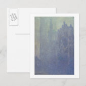 Carte Postale Claude Monet | Cathédrale de Rouen, Foggy Météo (Devant / Derrière)