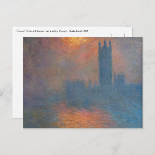 Carte Postale Claude Monet - Chambres du Parlement Londres