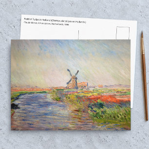 Carte Postale Claude Monet - Champ de tulipes en Hollande