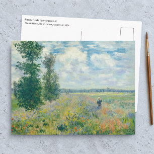 Carte Postale Claude Monet - Champs de coquelicots près d'Argent
