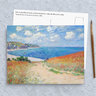 Carte Postale Claude Monet - Chemin dans les champs de blé à Pou