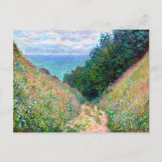 Carte Postale Claude Monet : Chemin de La Cavee Pourville (Devant)