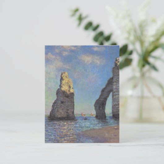Carte Postale Claude Monet Cliffs at Etretat Impressionist Paint (Debout devant)