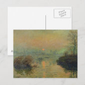 Carte Postale Claude Monet | Coucher de soleil sur la Seine (Devant / Derrière)