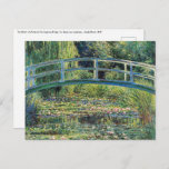 Carte Postale Claude Monet - Etang Lily et Pont Japonais<br><div class="desc">L'étang Lily et le pont japonais / Le Bassin aux nympheas - Claude Monet,  1899</div>