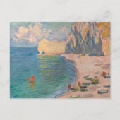 Carte Postale Claude Monet - Etretat : Plage et Falaise d'Amont (Devant)