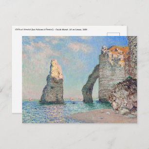 Carte Postale Claude Monet - Falaises à Etretat