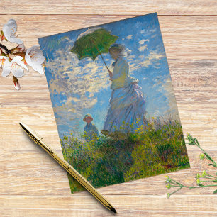 Carte Postale Claude Monet Femme avec un parasol