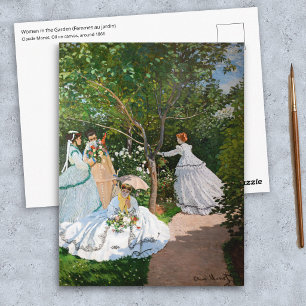 Carte Postale Claude Monet - Femmes dans le jardin