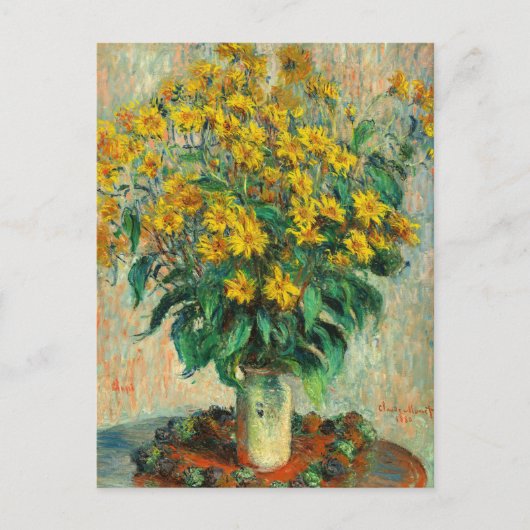 Carte Postale Claude Monet - Fleurs d'artichauts de Jérusalem (Devant)