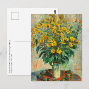 Carte Postale Claude Monet - Fleurs de topinambour