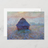 Carte Postale Claude Monet Grainstack, Soleil dans la fosse (Devant / Derrière)