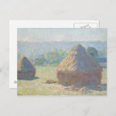 Carte Postale Claude Monet - Haystacks, Fin d'été (Devant / Derrière)