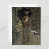 Carte Postale Claude Monet | Homme avec parapluie, c.1868-69 (Devant / Derrière)