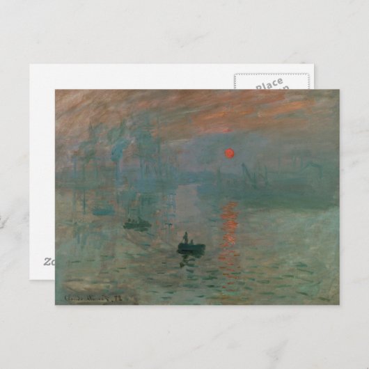 Carte Postale Claude Monet - Impression, lever de soleil (Devant / Derrière)