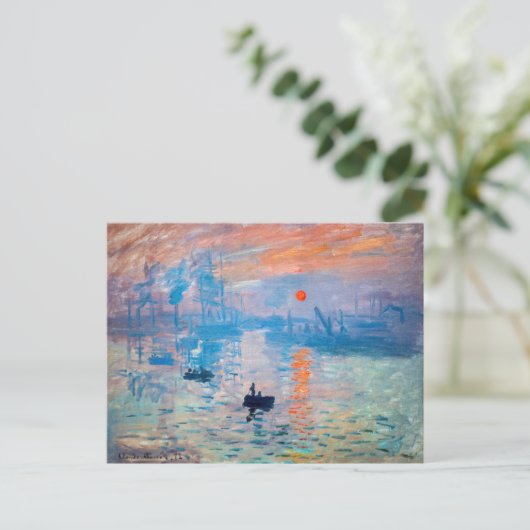 Carte Postale Claude Monet - Impression, lever de soleil (Debout devant)